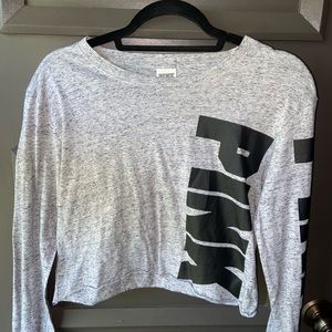 PINK long sleeved cropped shirt